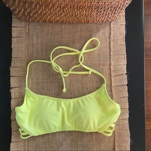 Victorias Secret Fluorescent Yellow Swim Top Small
